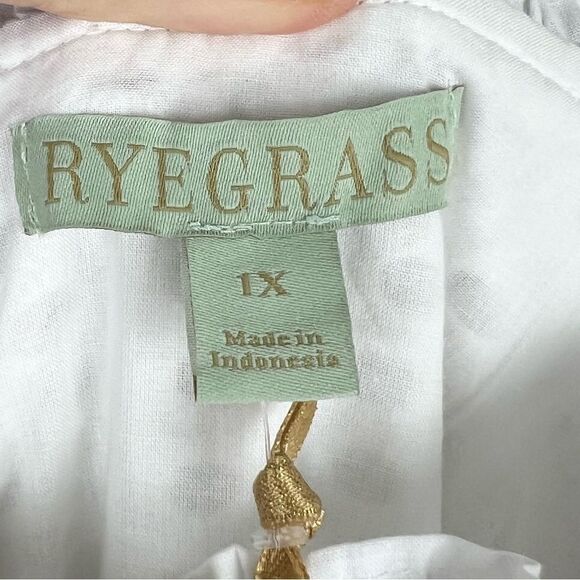 Ryegrass NWT Embroidered Eyelet Dress Sz 1X White Flare Ruffle Cottagecore Boho - Picture 4 of 10